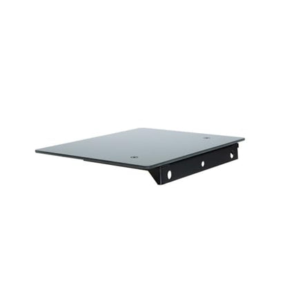 Single Glass AV Shelf Wall Mount – Tempered Glass, Supports 22 lbs – Low Profile Floating Shelf for Cable Box, Router, DVR, DVD Player, Media Devices – Secure Screw Mount Design