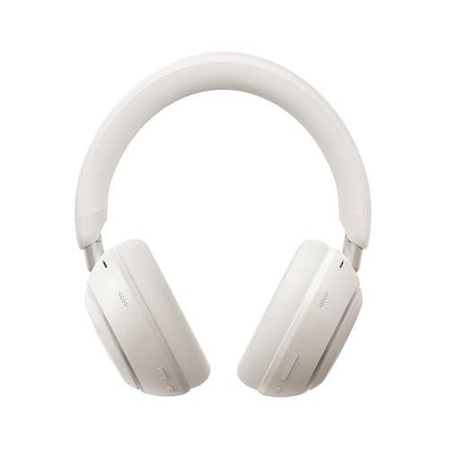 Soundcore Anker Space 2 Bluetooth 6.1 Over-Ear Headphones, Travel-Ready | Active Noise Cancelling, 50H Playtime, LDAC Hi-Res, Dual Connection, Clear Calls, Nap Mode, Wearing Detection, Fast Charging - color: Linen White