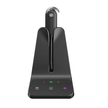Yealink Wireless DECT Headset WH63 E2,Single Ear (Mono) Convertible Headset | Zoom Teams Certified,3 Wearing Styles,Office Wireless Headset For Work,Connects to Desk Phone&Computer,Noise Canceling Mic - color: UC
