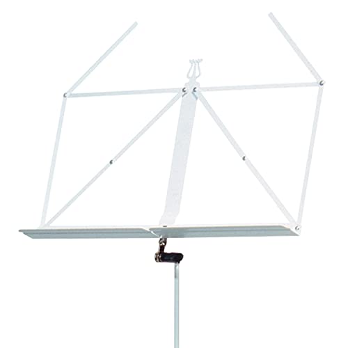 K&M Konig & Meyer 10010.000.57 Colorful Music Stand | Large Deep Desk | Sturdy Base | Adjustable 3pc Telescopic Design | Folding Compact | Pro Grade for Musicians | German Made | White - color: White