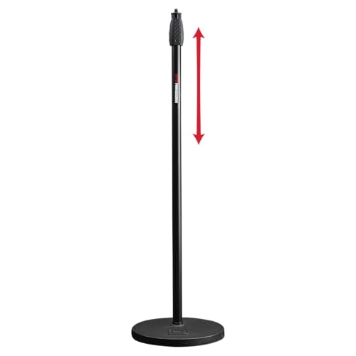 Gator Frameworks Microphone Stand with 10" Weighted Base and Soft Grip Twist Clutch Height Adjustment, (GFW-MIC-1000) - style: 10" Weighted Base