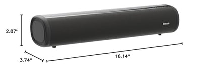 LITTOAK HDMI 16 Inch Soundbar for Smart TV | Small Home Audio Sound Bar TV Speakers, Optical/HDMI/Aux/USB/Bluetooth, for TV, PC, Projectors, Includes Remote Control