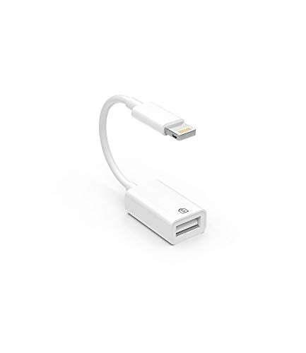 Zoyuzan Lightning Male to USB Female Adapter OTG Cable for Apple iPhone 11 12 Mini Max Pro XS XR SE2 7 8plus Ipad Air3 A Camera Memory Card Reader - color: Lightning to USB 1Pack