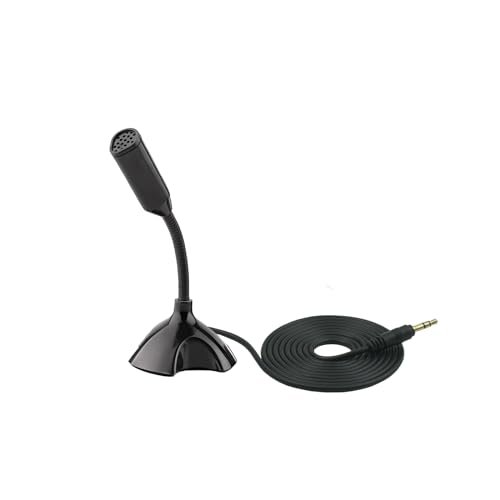 LANDIBO 3.5mm Microphone，Adjustable gooseneck Mini for Laptop/Desktop Computers pc Microphone，Plug and Play, Driver-Free Desk Microphone，Recordings, Games, Streaming, podcasts. (3.5MM) - style: 3.5MM