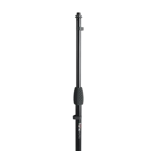 Gator Frameworks Microphone Stand with 12" Weighted Base and Soft Grip Twist Clutch Height Adjustment, (GFW-MIC-1200) - style: 12" Weighted Base