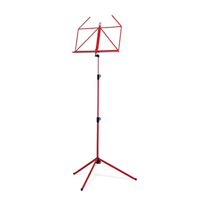 K&M Konig & Meyer 10010.000.59 Colorful Music Stand | Large Deep Desk | Sturdy Base | Adjustable 3pc Telescopic Design | Folding Compact | Pro Grade for Musicians | German Made | Red - color: Red