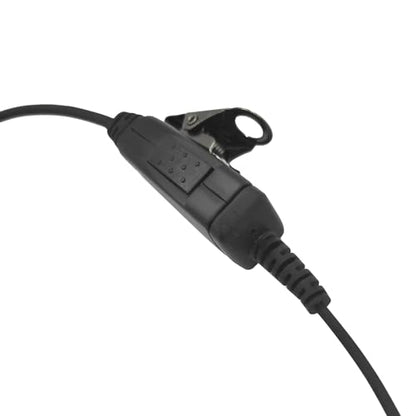 Clear Coil Tube Earbud Headset with PTT Mic 2-Pin Screw Earpiece Transparent Acoustic Surveillance Kit Compatible for Hytera PD502 PD562 BD502 TC-508 TC-580 Radios
