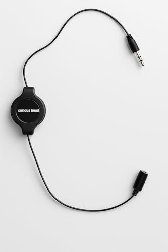 Retractable 3.5mm Male to Female Stereo Audio Extension Cable from Curious Head