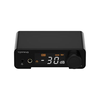 Fanmusic Topping DX1 II DAC&Headphone Amplifier ES9039Q2M DAC Chip with Optical Output/Input Preamp Mode Balance Line Out Fully Balanced Headphone Amp (Black) - color: Black