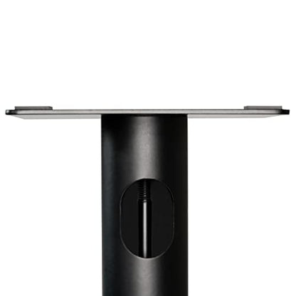 Fluance Floor Speaker Stands for Surround Sound and Bookshelf Speakers with Solid Construction, Adjustable Floor Spikes, Rubber Isolation Feet, Cable Management, Square Base - Matte Black/Pair (SS05S) - style: Matte Black - Square Base