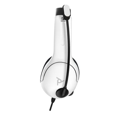 PDP Gaming AIRLITE Stereo Headset with Mic for Nintendo Switch/Switch Lite/OLED - Wired Power Noise Cancelling Microphone, Lightweight, Soft Comfort On Ear Headphones (Black & White) - color: Black & White