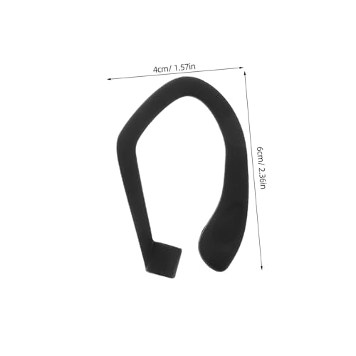 Housoutil 1pair Silicone Ear Hooks for Earbuds Slip Comfortable Fit for Running Jogging Cycling Compatible Earphone Models Black Silicone Accessories