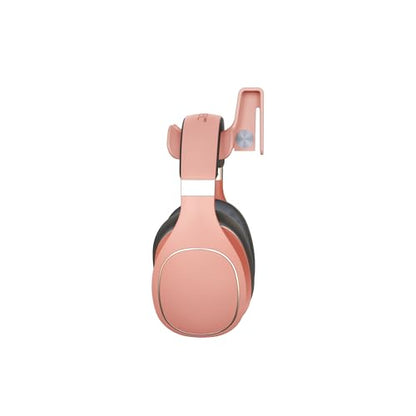 Headphone Wall Mount, Under Desk Headphone Hanger, Controller Holder, Gamepad Controller Holder, Adhesive/Screws, Universal Hanger Hook (Pink) - color: pink