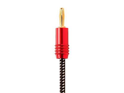 Monoprice Premium Braided Speaker Wire 14AWG - With Gold Plated Banana Plug Connectors - Affinity Series, 1 Pack, 15 Feet Black - size: 15 Feet, style: 1 Pack