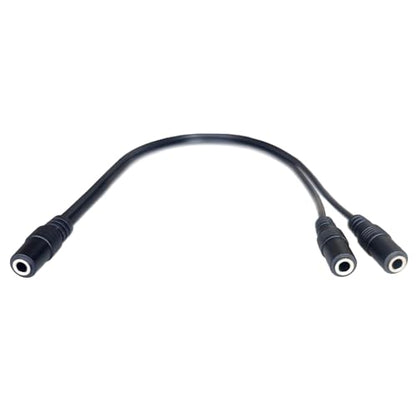 Stereo 3.5mm (1/8 Inch) 1-Female to 3.5mm 2-Females Audio Splitter Cable | Audio Splitter Stereo 3-Pole 3.5mm 1-Female to 3.5mm Dual 2-Females Y Splitter Audio Cable Total Length 34cm