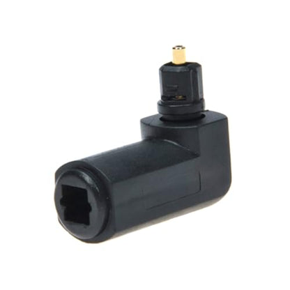 5Pcs 90 Degree Fiber Optic Adapter Male to Female PVC Connector | Rotatable Right Angle Design, Black Finish, Tight Space Linking, Home Audio Accessory Kit