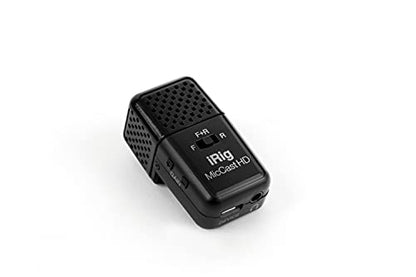 IK Multimedia iRig Mic Cast HD Compact Dual-Capsule Vocal Condenser Microphone with Front, Rear, bi-Directional Recording ad 24-bit, 96 kHz Sound, for iPhone, iPad, Android and All Popular apps - style: iRig Cast HD