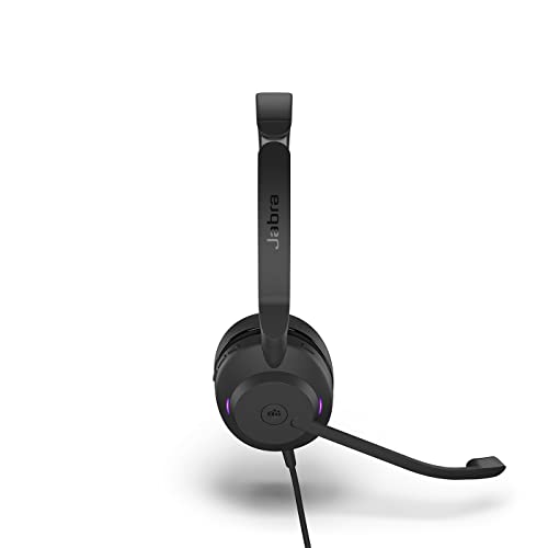 Jabra Evolve2 30 MS Wired Headset, USB-C, Mono, Black – Lightweight, Portable Telephone Headset with 2 Built-in Microphones – Work Headset with Superior Audio and Reliable Comfort - size: Microsoft Teams, style: Mono (USB-C)