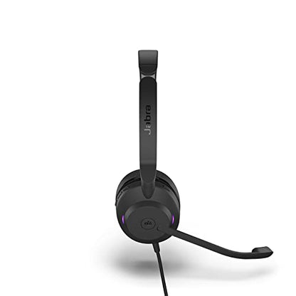 Jabra Evolve2 30 MS Wired Headset, USB-C, Mono, Black – Lightweight, Portable Telephone Headset with 2 Built-in Microphones – Work Headset with Superior Audio and Reliable Comfort - size: Microsoft Teams, style: Mono (USB-C)