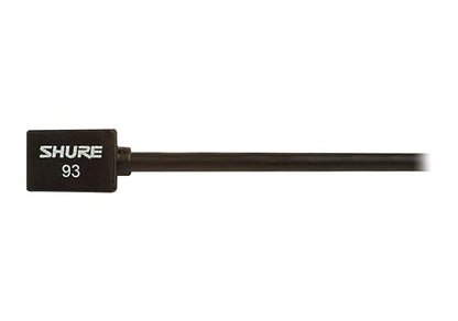 Shure WL93 Subminiature Condenser Lavalier Microphone - Black - style: Black (4-foot cable)