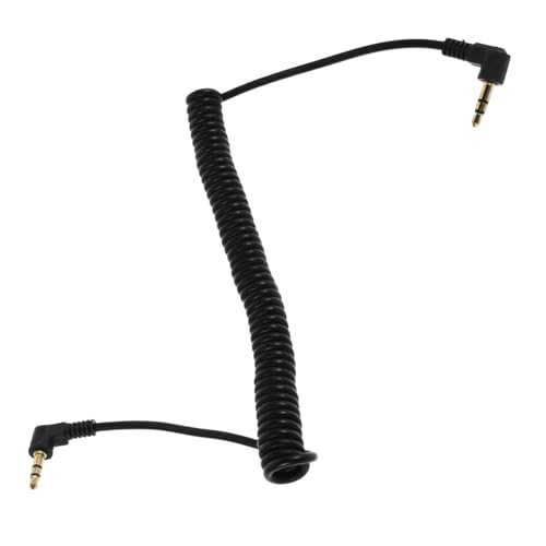 MERRYHAPY Coiled 3.5mm Audio Cord Extension with Right Angle Ends