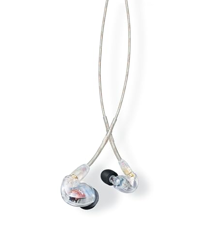 Shure SE425 PRO Wired Earbuds - Professional Sound Isolating Earphones with Detailed Sound, Dual-Driver Hybrid, Secure in-Ear Fit, Detachable Cable, Durable Quality, Clear | Professional Sound Isolating Earphones with Detailed Sound, Dual-Driver Hybrid, S