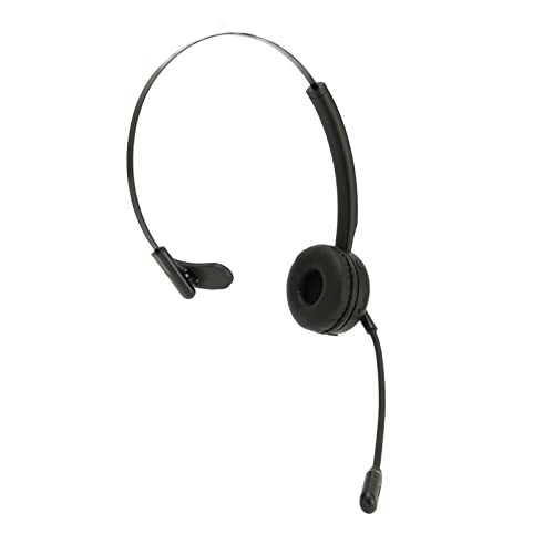 Telephone Headset with Charging Base for PCs Tablets Wireless Business Headset Black V5.0