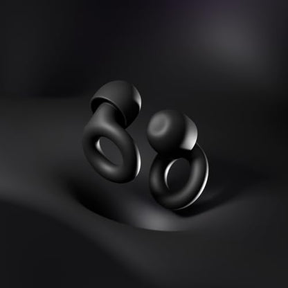 Loop Quiet 2 Ear Plugs - Ultra-Comfy Reusable Hearing Protection for Sleep | 24dB SNR noise reduction. Flexible, customizable fit. Reusable & washable. For deep focus, travel, noise sensitivity - color: Black