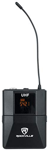 Rockville RWM-4Z Quad Wireless UHF Handheld/Headset Microphone System | 20 Channel, 2 Handheld Mics, 2 Headsets, 2 Bodypacks, Rack Mount Receiver, XLR Outputs, 400 Ft Range, 10-Hour Battery