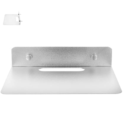 Small Aluminum Floating Wall Shelf for Speakers and Monitors, Sturdy and Easy to Install Wall Mount Holder, for Craft Room and Kitchen Organization