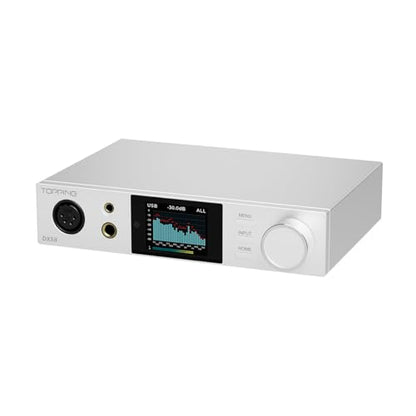 TOPPING DX5 II Hi-Res DAC & Headphone Amp Combo – Dual ES9039Q2M, X-Hybrid Amp, 10-Band PEQ, LDAC Bluetooth 5.1, 4.4mm Balanced & 6.35mm Headphone Output, Preamp Mode, 12V Trigger (White) - color: White