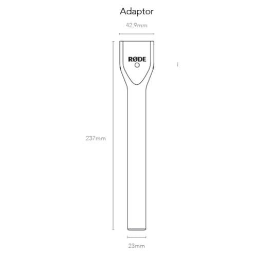 RØDE Interview GO Handheld Adaptor for RØDE Wireless Microphones (Black) - color: Black