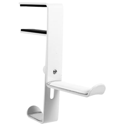 STOBOK Adjustable Clip-On Headphone Stand Hanger Under Desk Headset Holder for Gaming and Office Use Metal Headphone Hook Stable Mounting Black - color: White