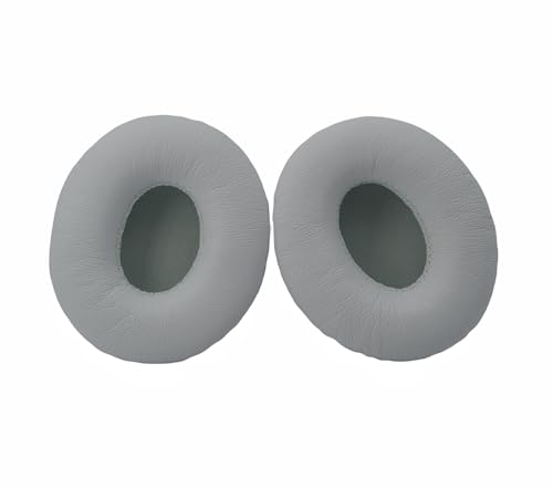 Solo1.0 Wired Replacement Ear Pads Cushions Covers Headphone Accessories Compatible with Monster Beats by Dr.Dre Solo 1.0 Solo HD On-Ear Headphones - Protein Leather Memory Foam - White