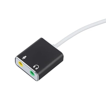 USB C Microphone Adapter, Aluminum Alloy Type C Sound Card, 7.1 Channel Audio Output, Plug and Play, Compact Type to 3.5mm Headphone Jack for Laptop Desktop Gaming