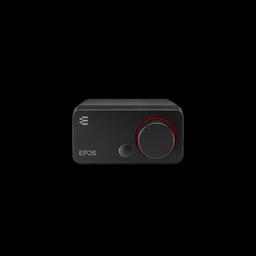 EPOS GSX 300 - External Computer Sound Card - High-Resolution Stereo & 7.1 Surround Sound - LED Volume Dial; Customizable Smart Button - Windows 10 Synchronized - color: Black
