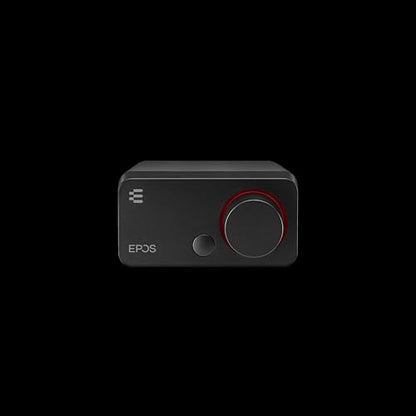 EPOS GSX 300 - External Computer Sound Card - High-Resolution Stereo & 7.1 Surround Sound - LED Volume Dial; Customizable Smart Button - Windows 10 Synchronized - color: Black