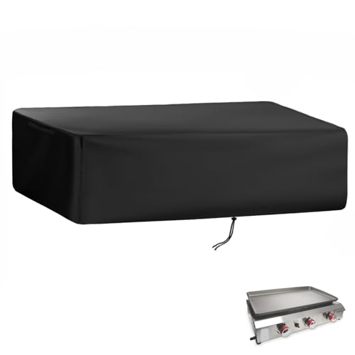 Grill Cover for GasOne 26 in Flat Top Gas Grill with 3 Burners, Heavy-Duty 600D Tabletop BBQ Cover for Gas One Portable Tabletop Griddle - size: 27"L x 18.5"D x 8"H
