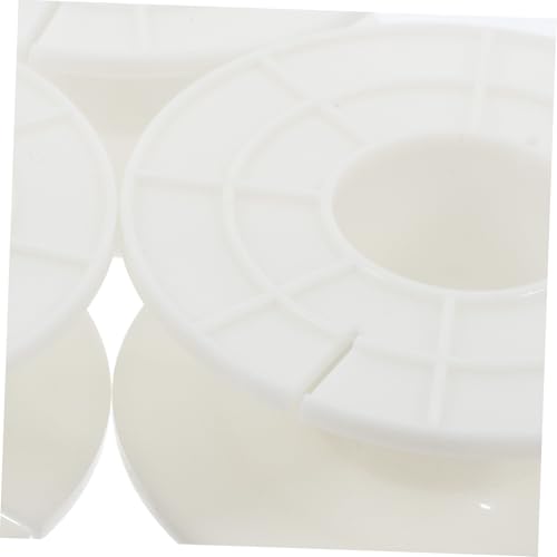 3 Piece White Plastic Wire Reel for Audio Cord Storage | Sturdy round Replacement Cable Reel, Portable, Wear Resistant, Drop Resistant, Light in Weight