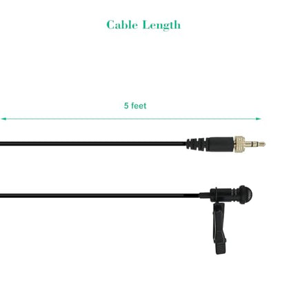 2-Pack Mic Replacement for DJI, Rode, Sennheiser Wireless Transmitter Lavalier Lapel Microphone - Wearable, Omnidirectional, 3.5mm TRS