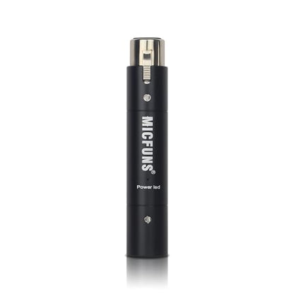 M1 In-line Microphone Pream, Mic Booster Preamplifier with 28dB Gain for Dynamic and Passive Ribbon Microphones (Black)