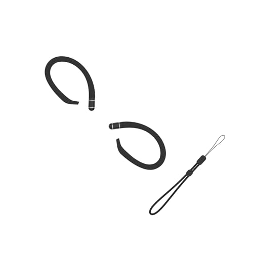 1Pair Silicone Ear Hooks for Buds/Buds 4 Earphone Ear Hook Secures Fit & Antislip Design for Sports and Travel - color: Black