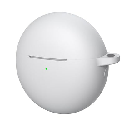 Durability Silicone Protective Cover for Wireless Earbuds with AntiScratch Design with Carrying Hook - color: White