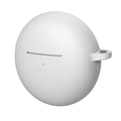 Durability Silicone Protective Cover for Wireless Earbuds with AntiScratch Design with Carrying Hook - color: White