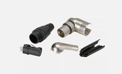 (2) Two Genuine NEUTRIK NC3FRX 3-Pin XLR Right Angle Female Cable Mount Nickel