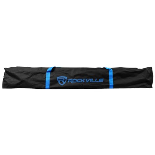 Rockville RVSS2-XLR Adjustable Speaker/Light Stands Pair with XLR Cables | Height Range 47.25"-78.75", Expandable Tripod Legs, Steel Construction, Includes 2 x 20Ft XLR Female to Male Cables
