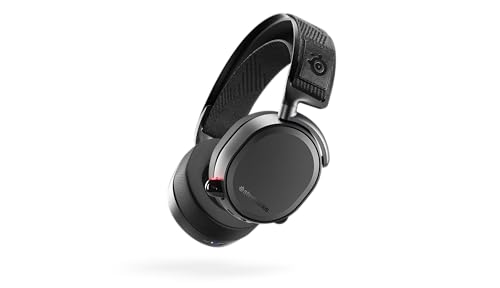 SteelSeries Arctis Pro Wireless Gaming Headset - High Fidelity 2.4 GHz Wireless - Mixable Bluetooth - Non-Stop Dual Battery - OLED Base Station - AI Noise Canceling Mic - PC, PS5, PS4, Mobile - Black - color: Black
