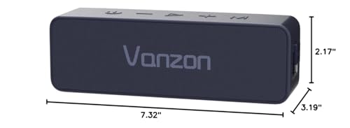 Vanzon Bluetooth Speakers V40 Portable Wireless Speaker V5.0 with 24W Loud Stereo Sound, TWS, 24H Playtime & IPX7 Waterproof, Suitable for Travel, Home&Outdoors - color: Gray