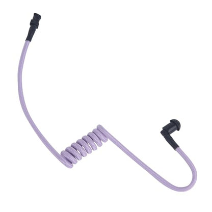 Replacement Braided Nylon Surveillance Acoustic Coil Tube for Radio Earpiece Moisture Resistant Fiber Mesh Colorful Accessories (Purple-1) - color: Purple-1