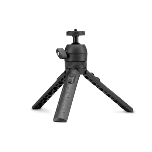 Rode VideoMicro II Supercardioid Shotgun Microphone Bundle with Tripod 2 Tabletop Stand and Handheld Grip — Camera-Mount Mic for Vlogging, Filmmaking, Tabletop Interviews, Run-and-Gun Video - color: Tripod2 Bundle